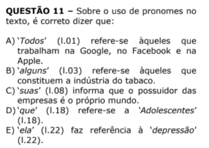Prova Comentada: Língua Portuguesa – Concurso PC RS (2018) 12 questão-11-portugues-pcs-rs-2018