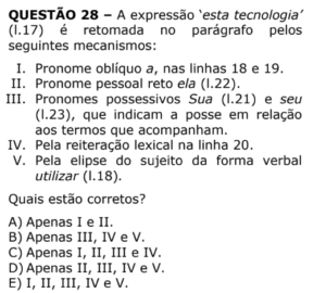 Prova Comentada: Língua Portuguesa – Concurso PC RS (2018) 31 questão-28-portugues-pcs-rs-2018