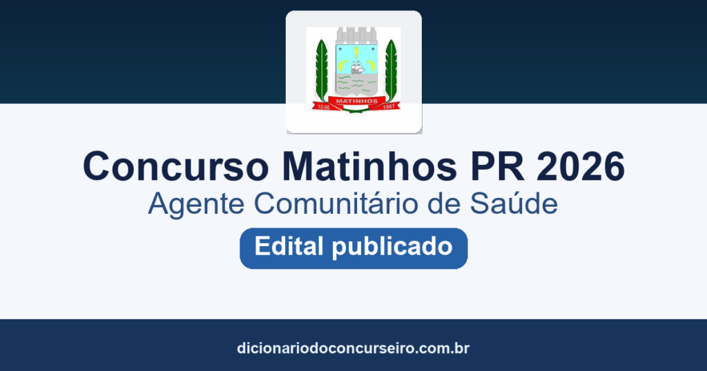 Concurso Matinhos PR 2026: edital publicado para ACS