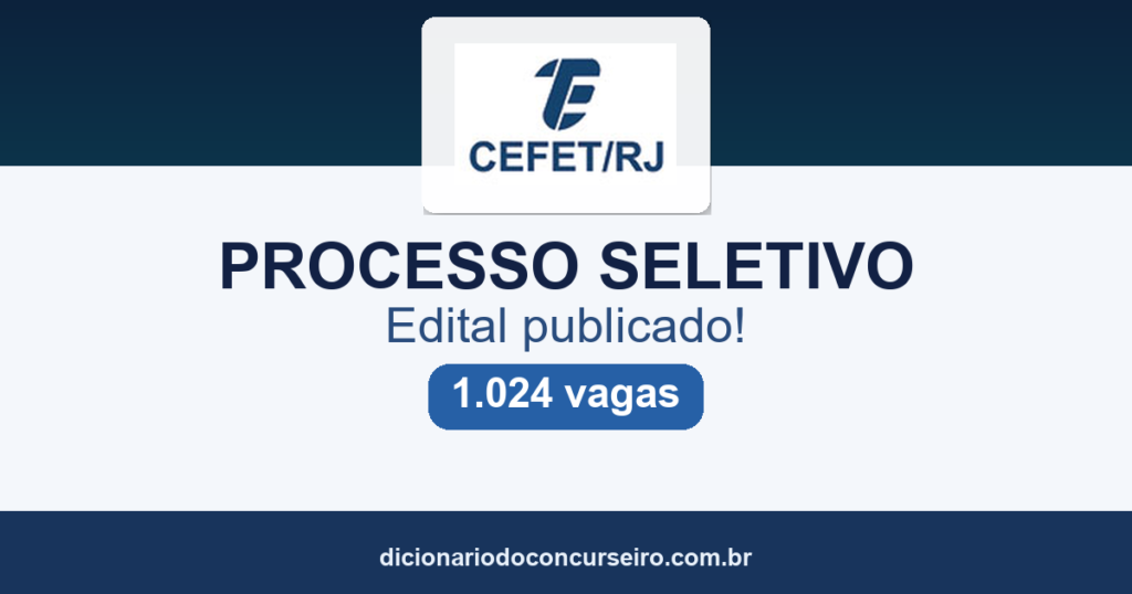 Processo Seletivo CEFET/RJ 2026: edital publicado com 1.024 vagas para cursos técnicos integrados