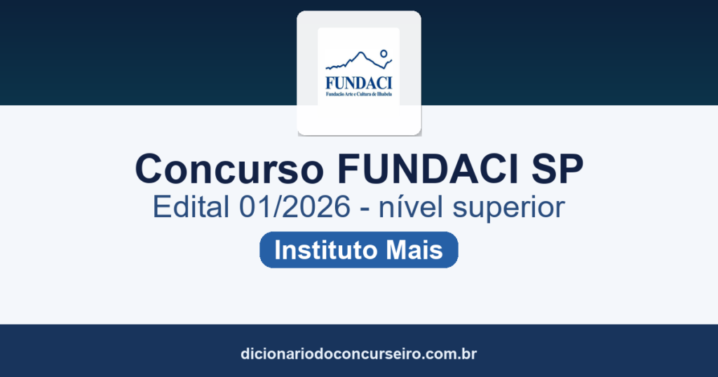 Concurso FUNDACI SP 2026: edital publicado para nível superior