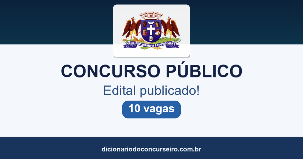 Concurso Guarulhos SP 2026: edital publicado com 10 vagas para 3 cargos (Edital 06/2026-SGE01)
