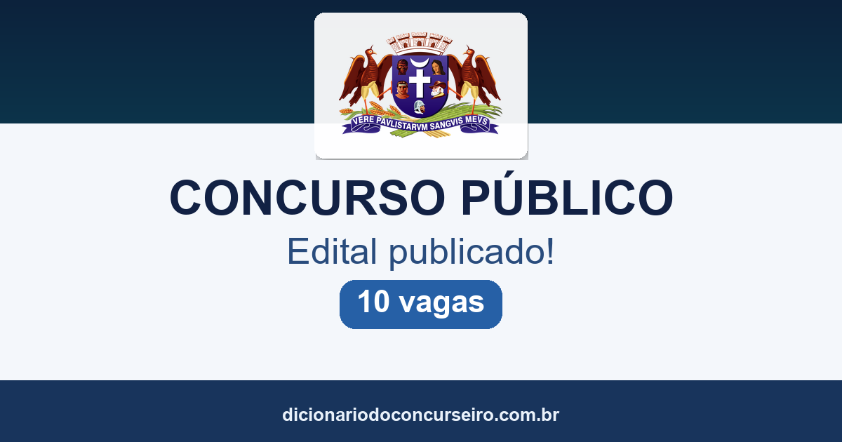 Concurso Guarulhos SP 2026: edital publicado com 10 vagas para 3 cargos (Edital 06/2026-SGE01)